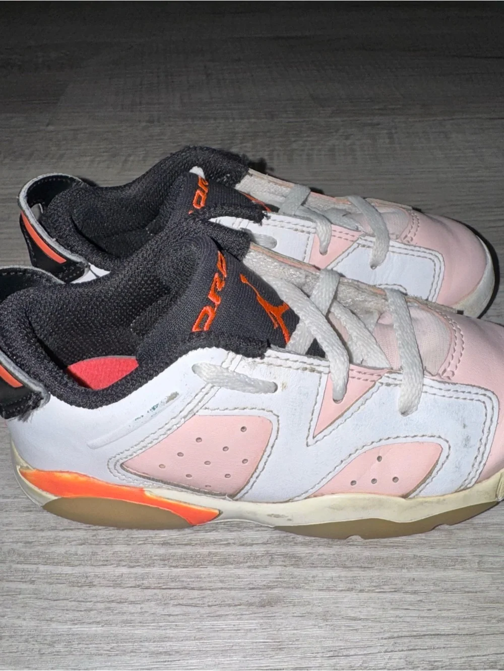 Nike Air Jordan Retro 6 Low Atmosphere Pink/Orange Toddler Size 9C DV3529-102